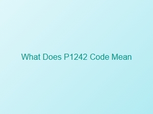 What Does P1242 Code Mean